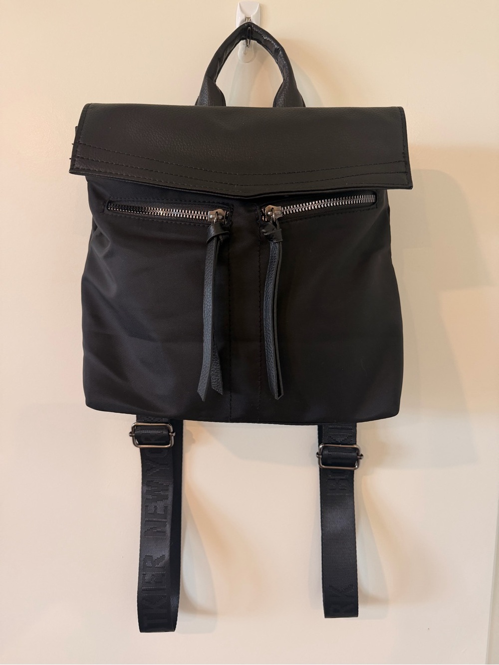 Botkier Black Mini Backpack with Front Zips - Picture 4 of 6